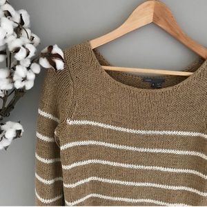 new vince camel and white striped sweater